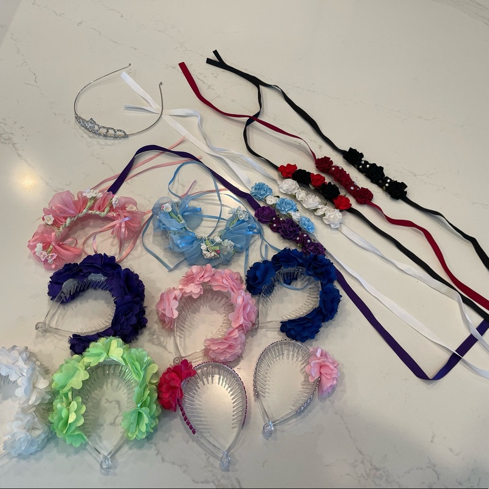 Ballet wedding flower girl bun wraps hair accessories